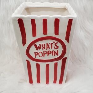 Glazed Ceramic Popcorn Bucket